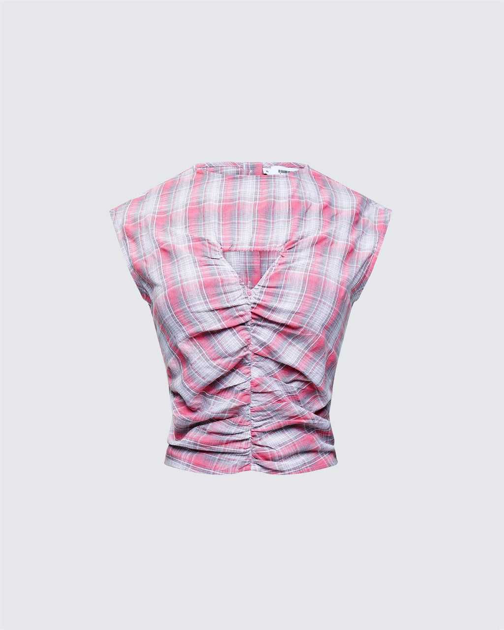 Finesse Malak Multi Check Cutout Shirt