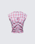 Finesse Malak Multi Check Cutout Shirt