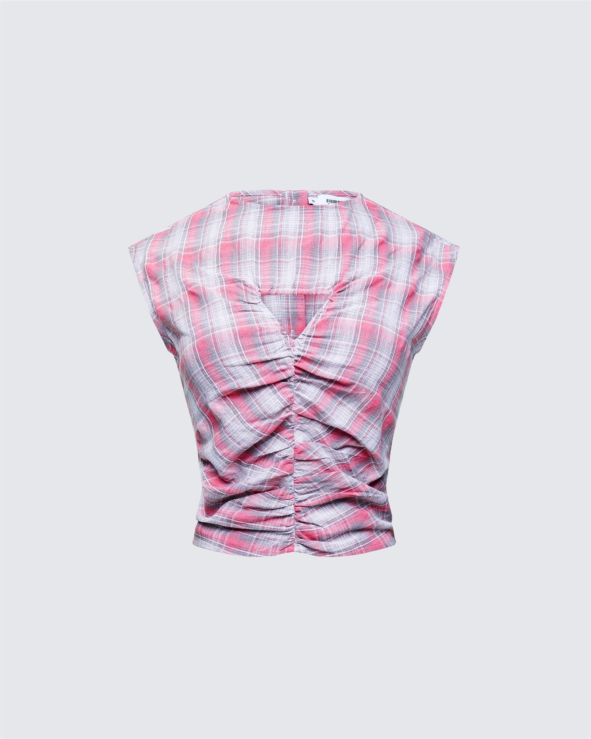 Finesse Malak Multi Check Cutout Shirt