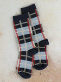 April Cornell Retro Plaid Crew Sock - Black