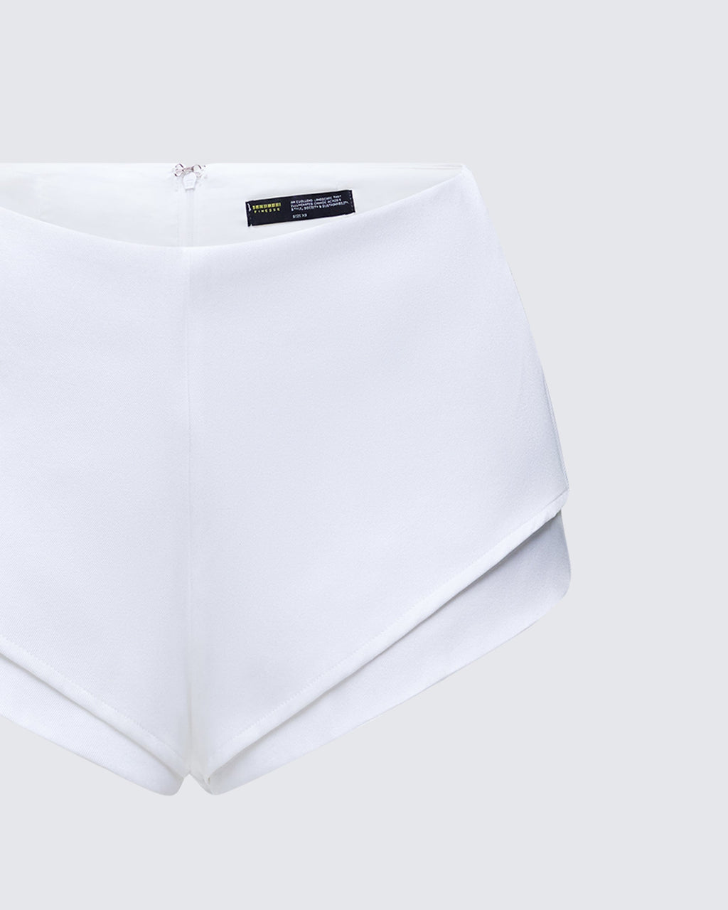 Finesse Mitchie White Tailored Double Hem Shorts