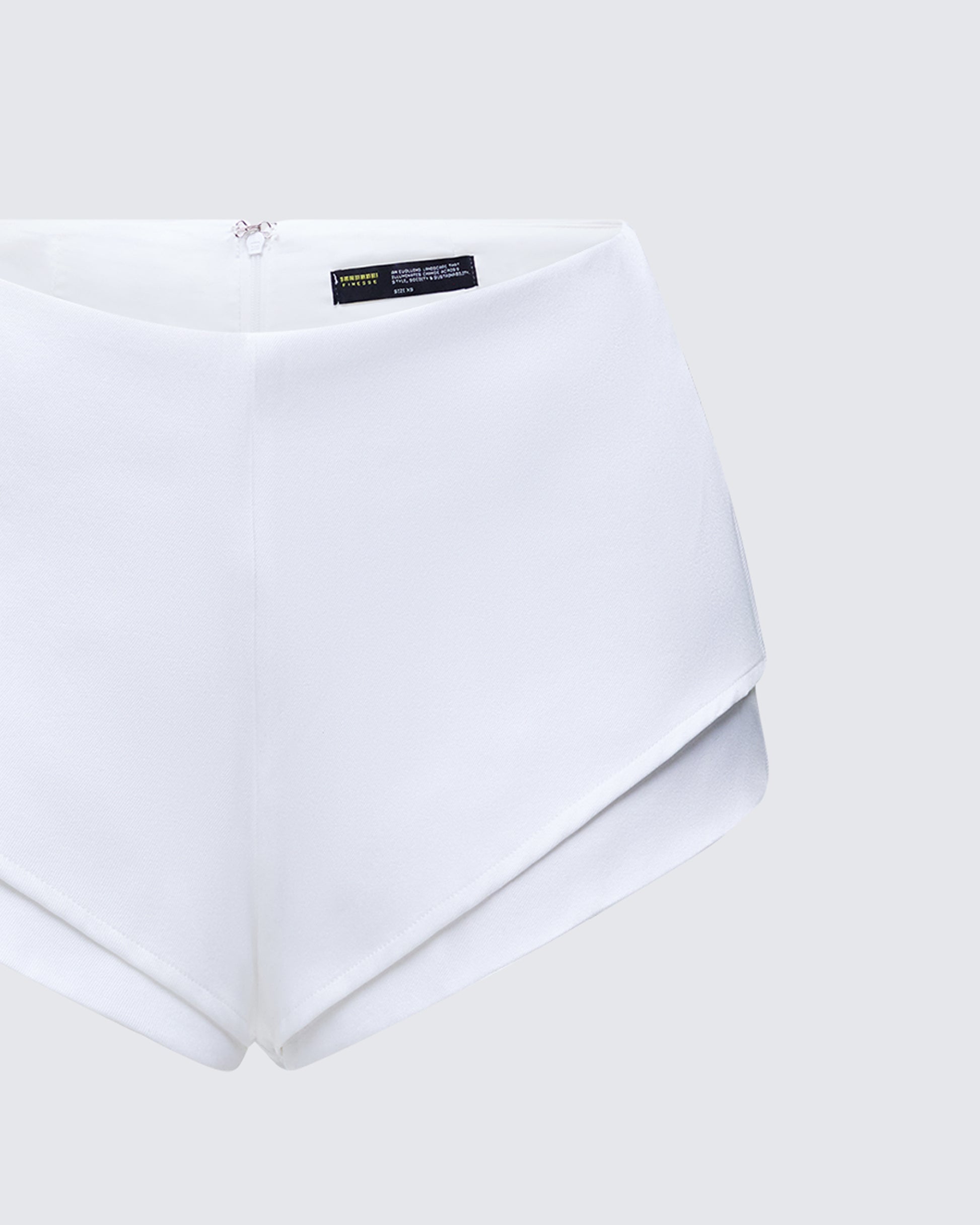 Finesse Mitchie White Tailored Double Hem Shorts