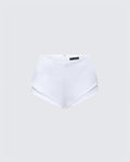 Finesse Mitchie White Tailored Double Hem Shorts