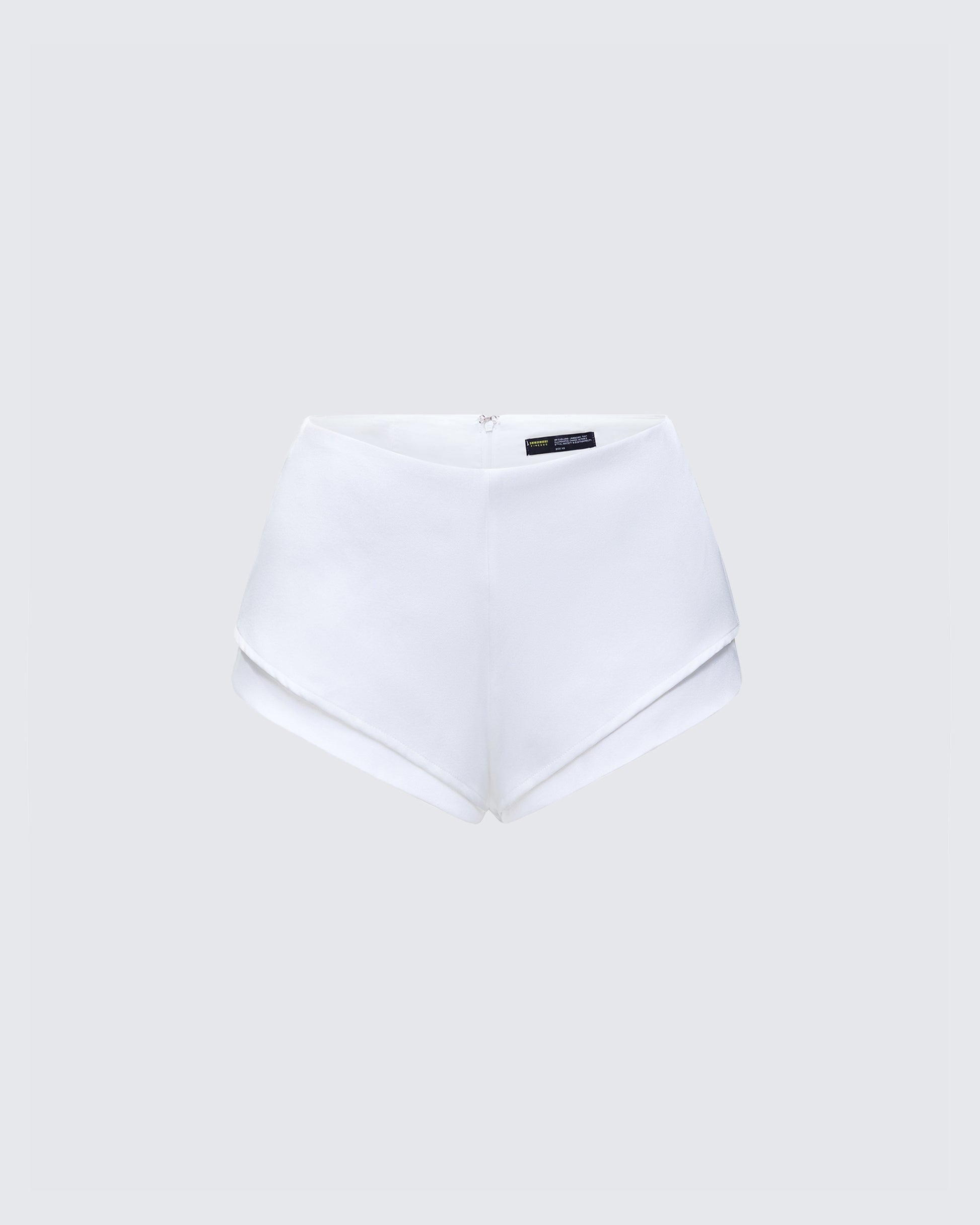 Finesse Mitchie White Tailored Double Hem Shorts