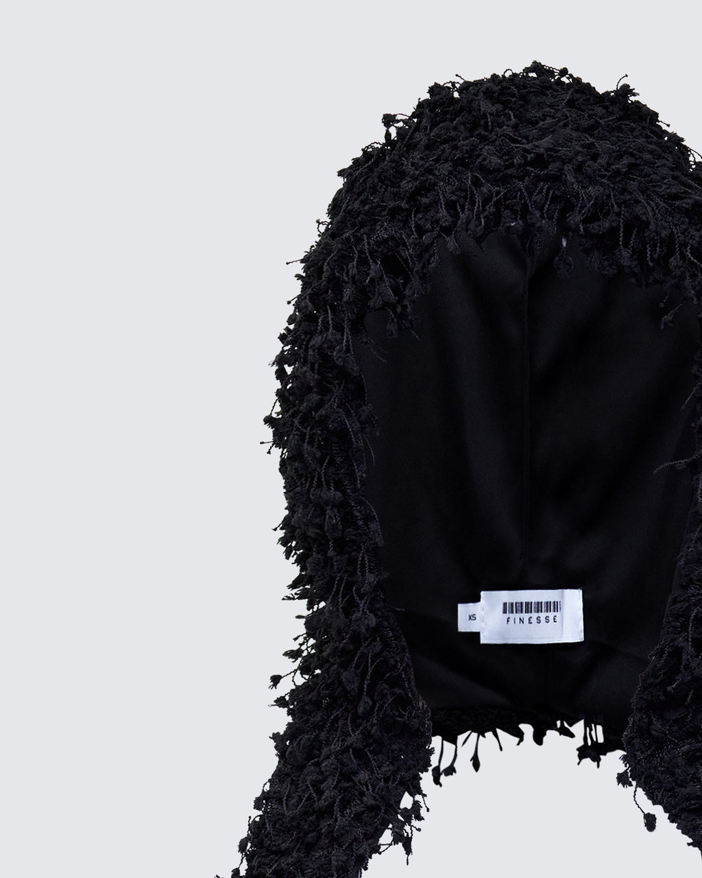 Finesse Morgan Black Knit Hooded Halter Top
