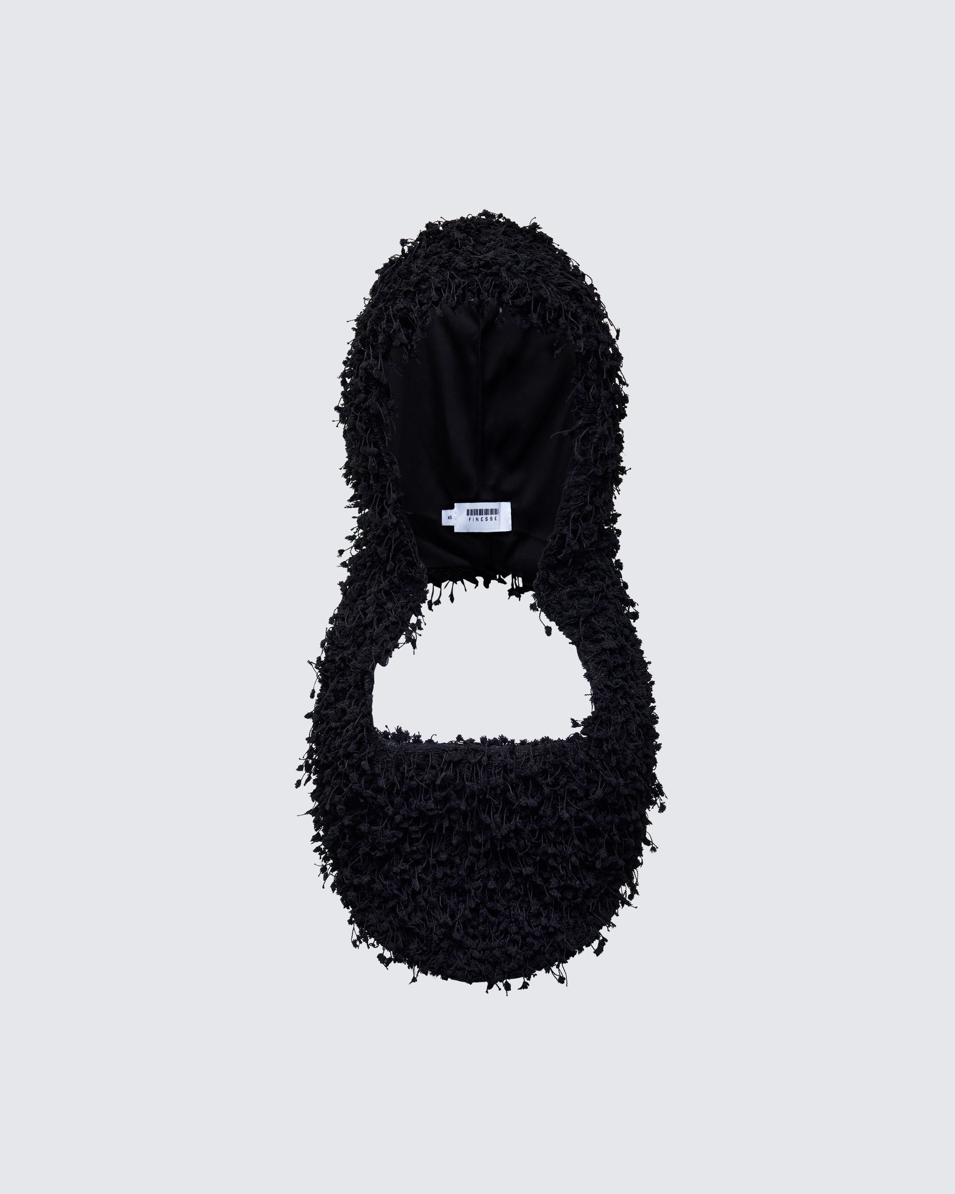 Finesse Morgan Black Knit Hooded Halter Top