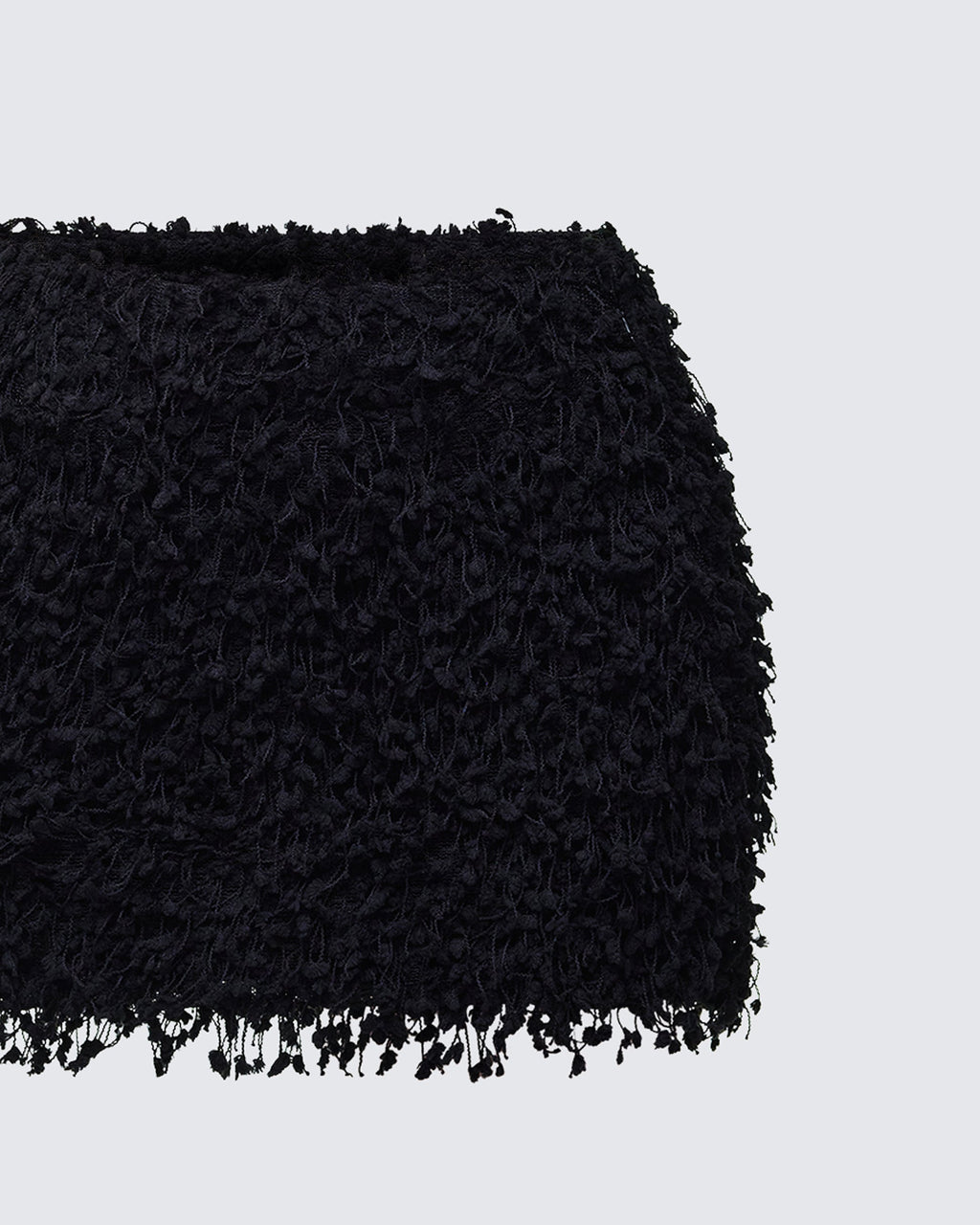 Finesse Morgan Black Knit Mini Skirt