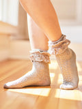 April Cornell Whimsy Lace Ankle Sock - Gray