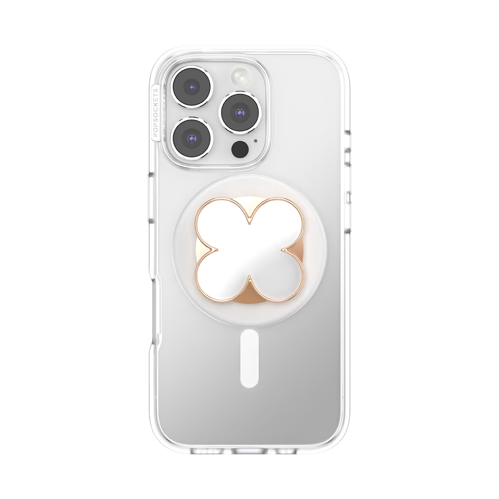 PopSockets Enamel Clover Rose Gold - MagSafe PopGrip