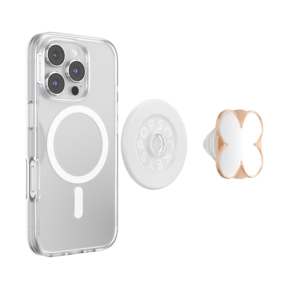 PopSockets Enamel Clover Rose Gold - MagSafe PopGrip