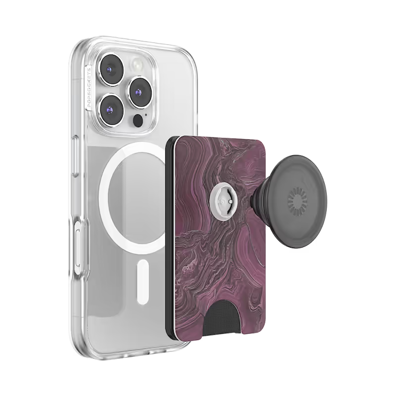 PopSockets Pressed Flower After Dark - MagSafe PopWallet+