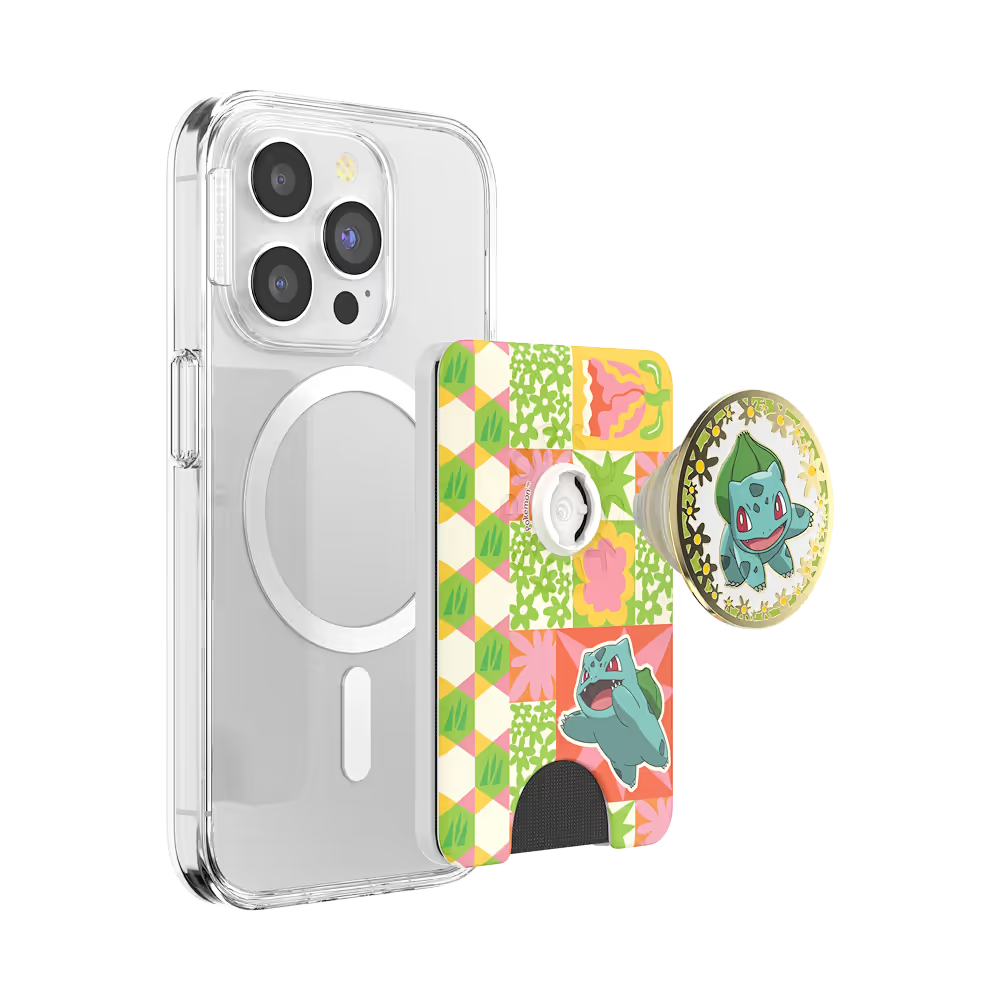 PopSockets Bulbasaur Patchwork - MagSafe PopWallet+