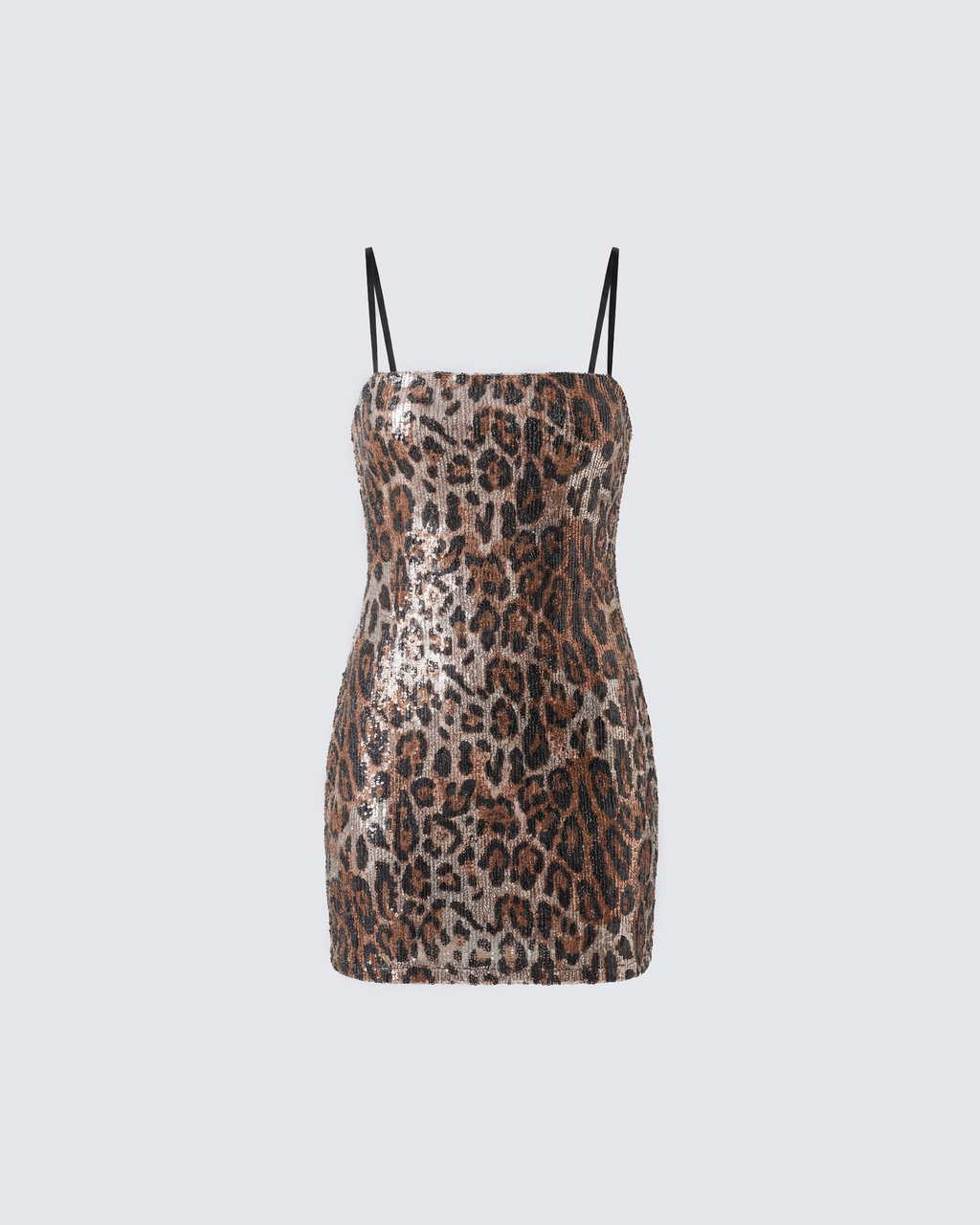 Finesse Mila Sequin Leopard Print Mini Dress
