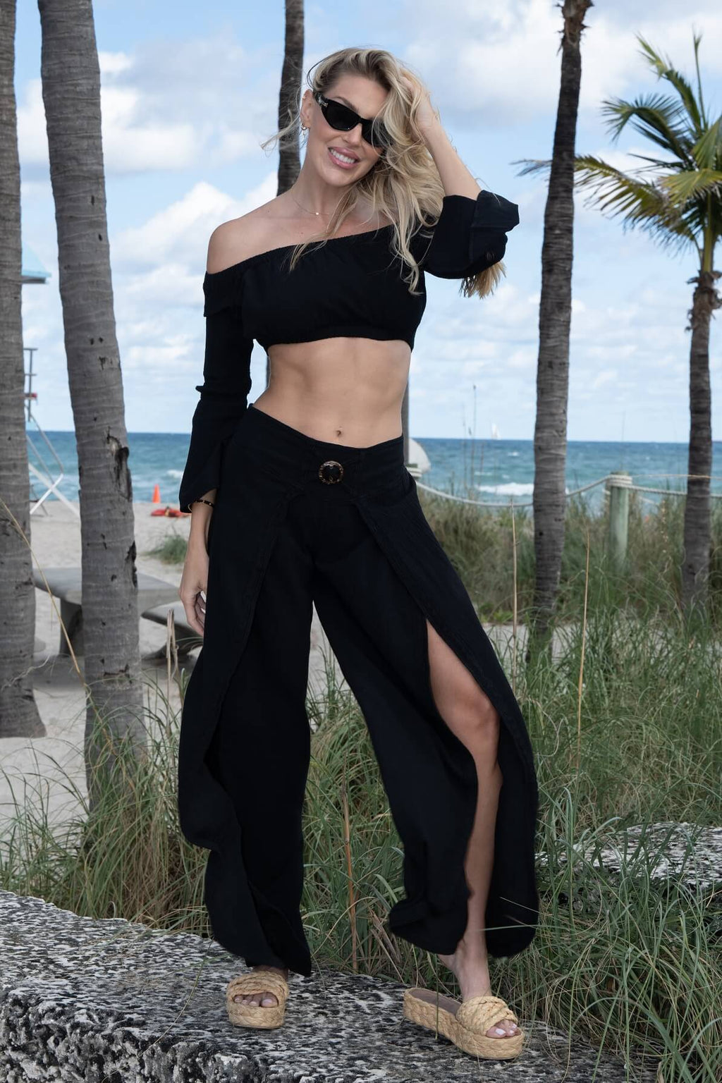 Cotton Natural Women's Milan Black Pants
