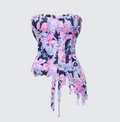 Finesse Claudette Printed Chiffon Corset Top