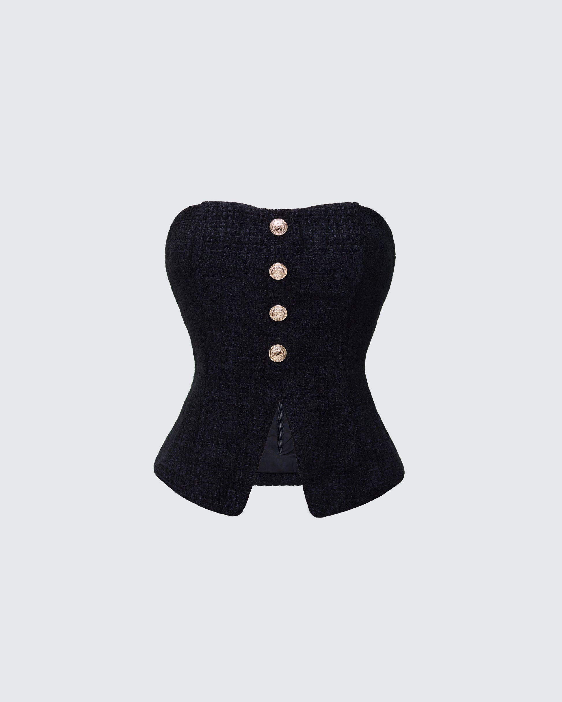 Finesse Nomi Tweed Bandeau Top