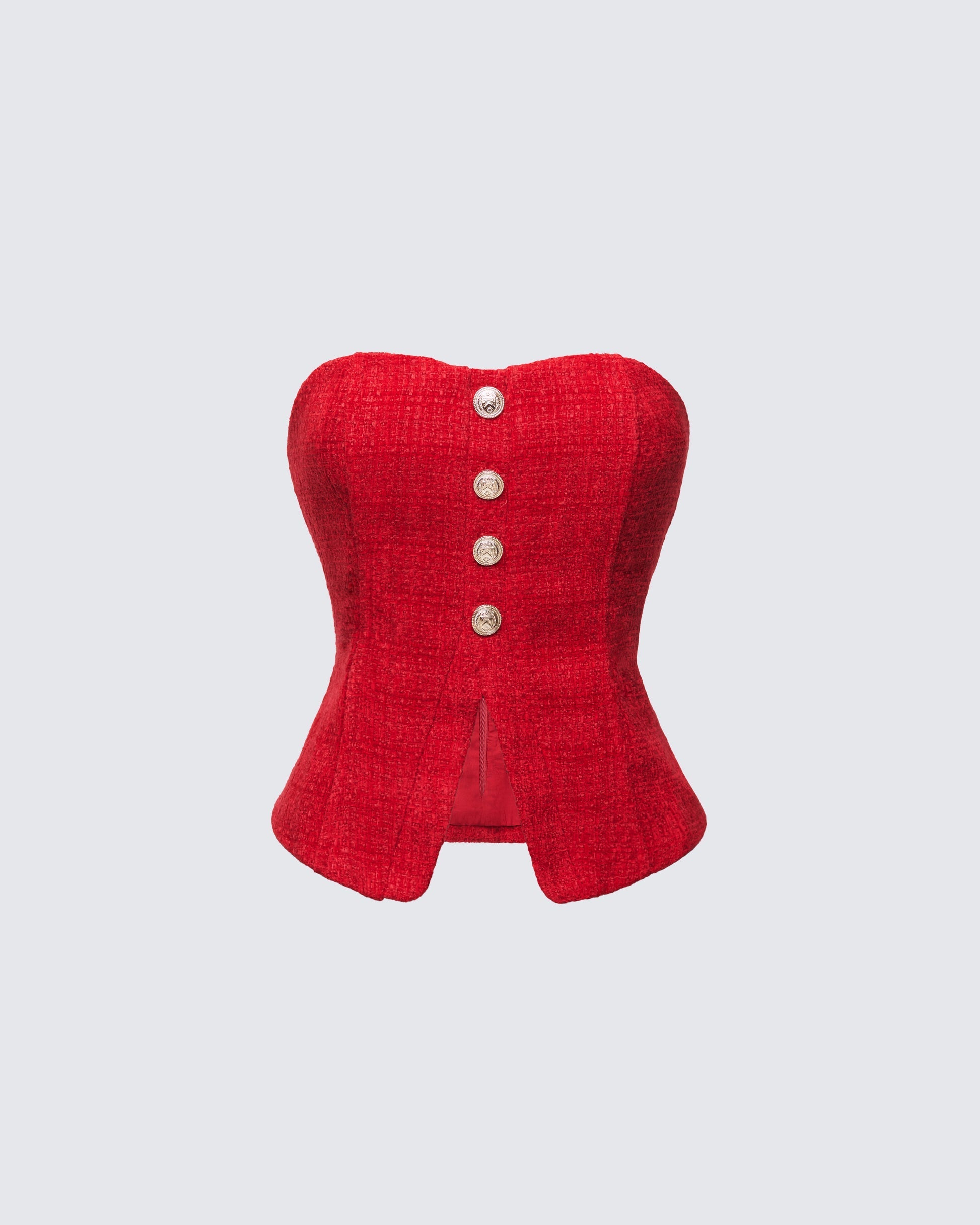 Finesse Nomi Tweed Bandeau Top