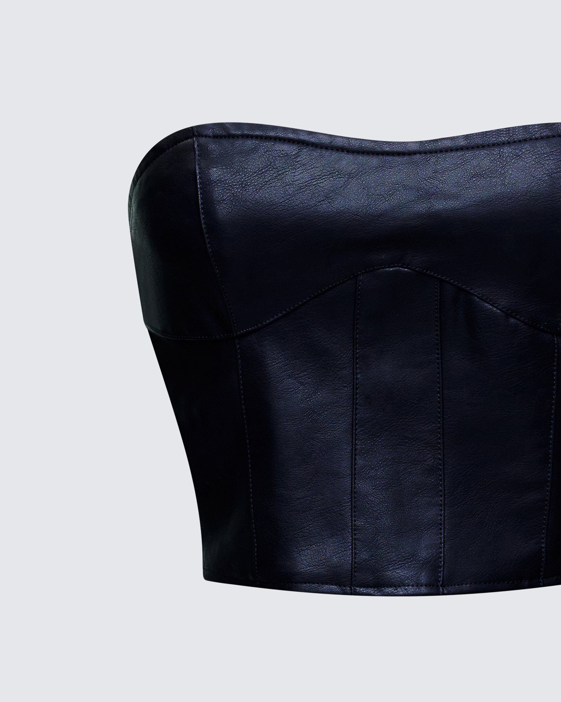 Finesse Novia Vegan Leather Corset Top