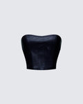 Finesse Novia Vegan Leather Corset Top