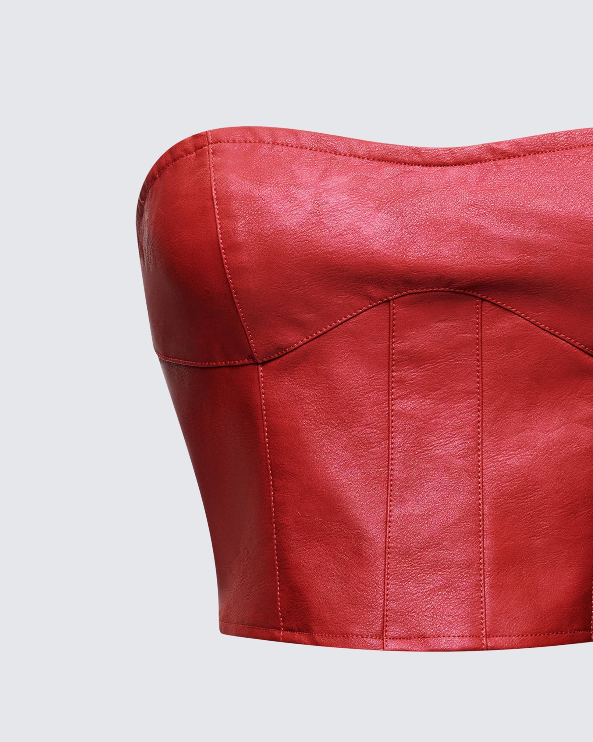 Finesse Novia Vegan Leather Corset Top