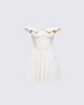 Finesse Nula Yellow Embroidered Mini Dress