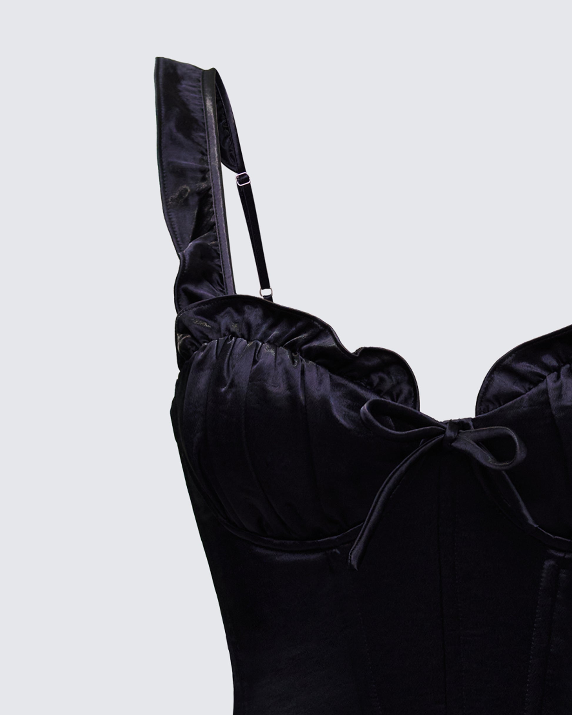 Odelle Satin Ruffle Dress