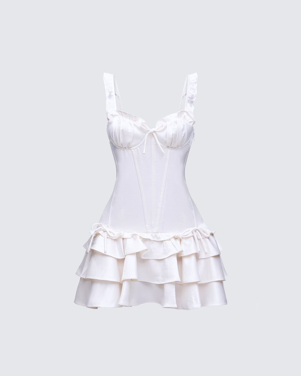 Finesse Odelle Satin Ruffle Dress