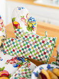 April Cornell Fruit Basket Patchwork Oven Mitt Set of 2 - Multi