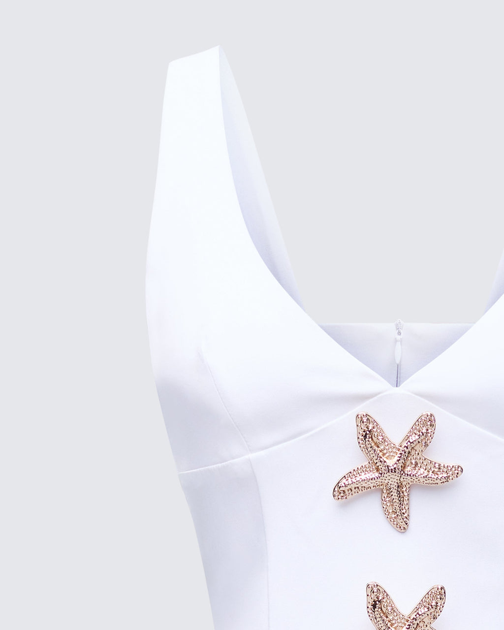 Finesse Paloma White Starfish Trim Mini Dress