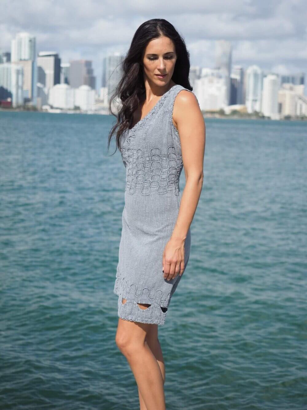 Cotton Natural Women's Largo Fossil Gray Dress