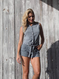 Cotton Natural Women's Bahia Mar Fossil Gray Sleeveless Top