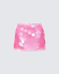 Finesse Pearle Disc Sequin Mini Skirt