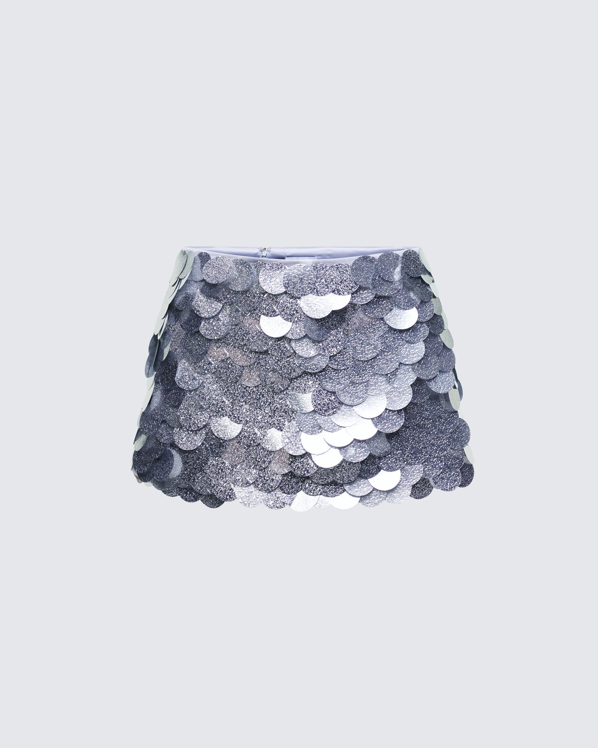 Finesse Pearle Disc Sequin Mini Skirt