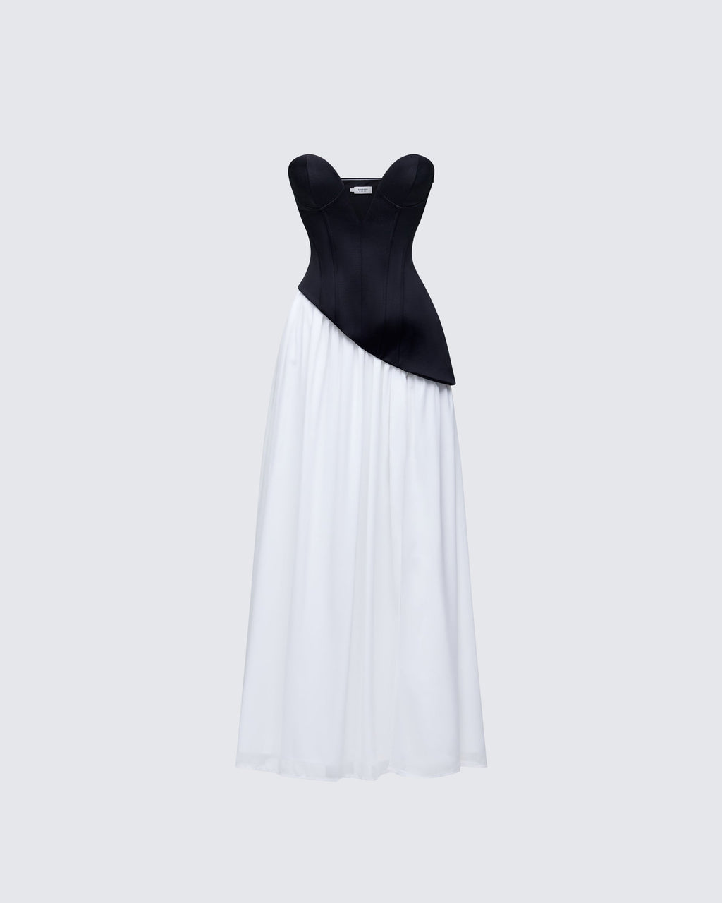 Finesse Pebla Black Crepe Contrast Maxi Dress
