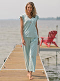 April Cornell Lazy Me Pajama Set - Soft Aqua