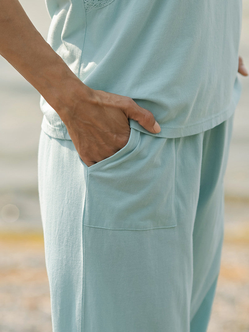 April Cornell Lazy Me Pajama Set - Soft Aqua