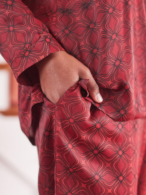 April Cornell Satin Ruby Pajama Set