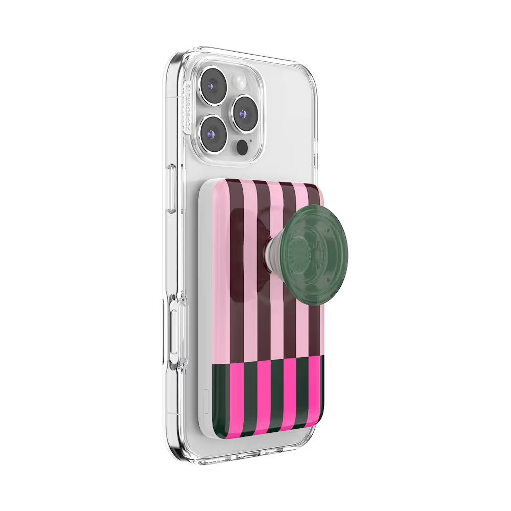 PopSockets Pop of Pink Stripe - MagSafe PopWallet+