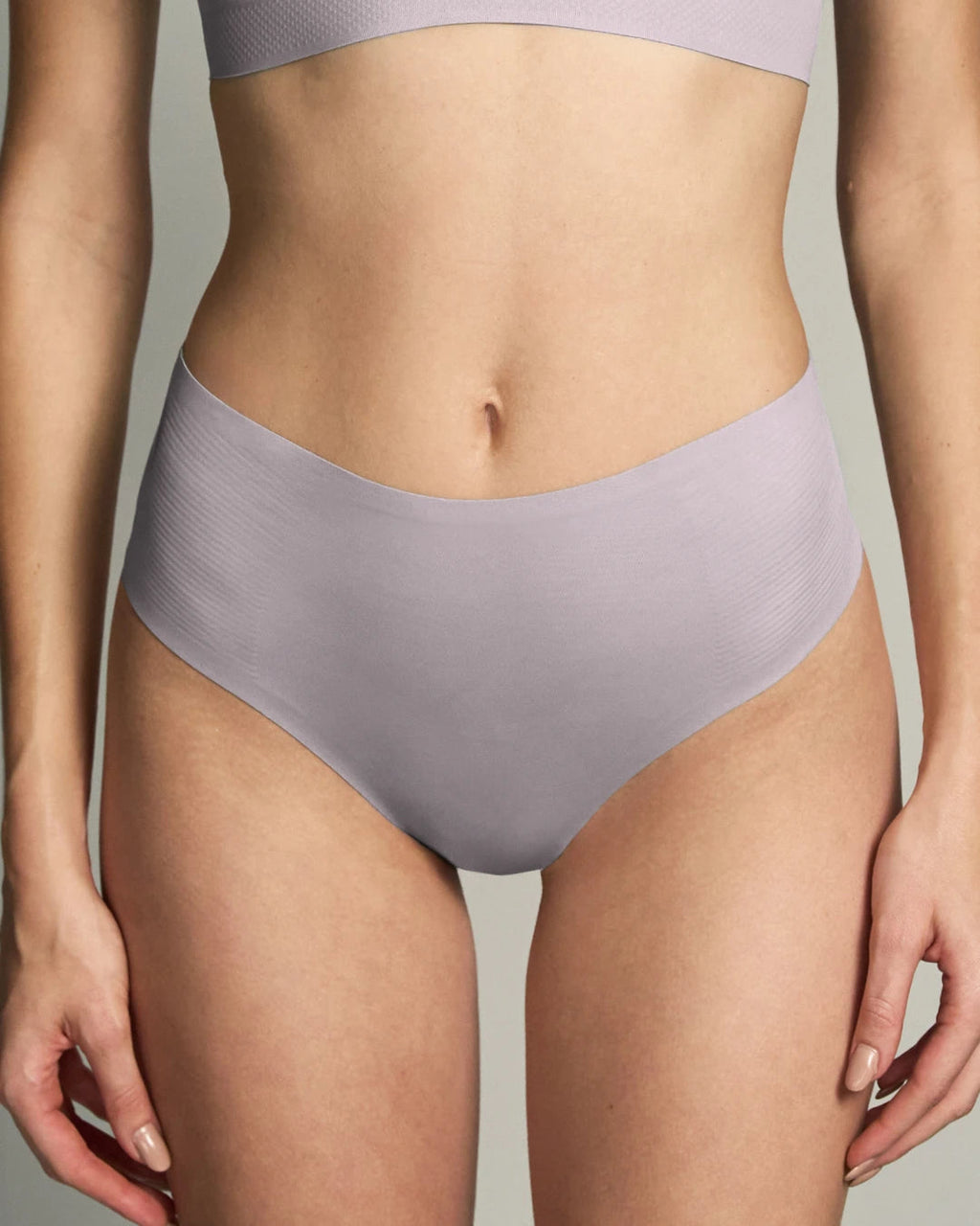 Eby Bra High Waisted Thong - Slip-Proof Flocking