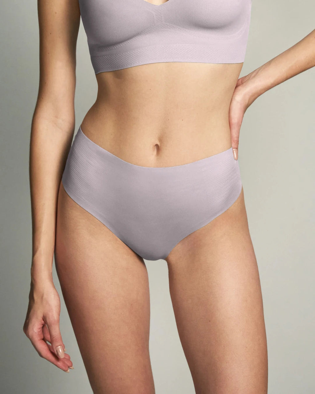 Eby Bra High Waisted Thong - Slip-Proof Flocking