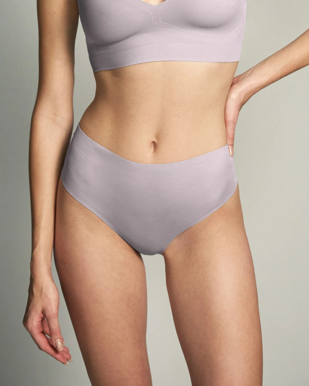Eby Bra High Waisted Thong - Slip-Proof Flocking