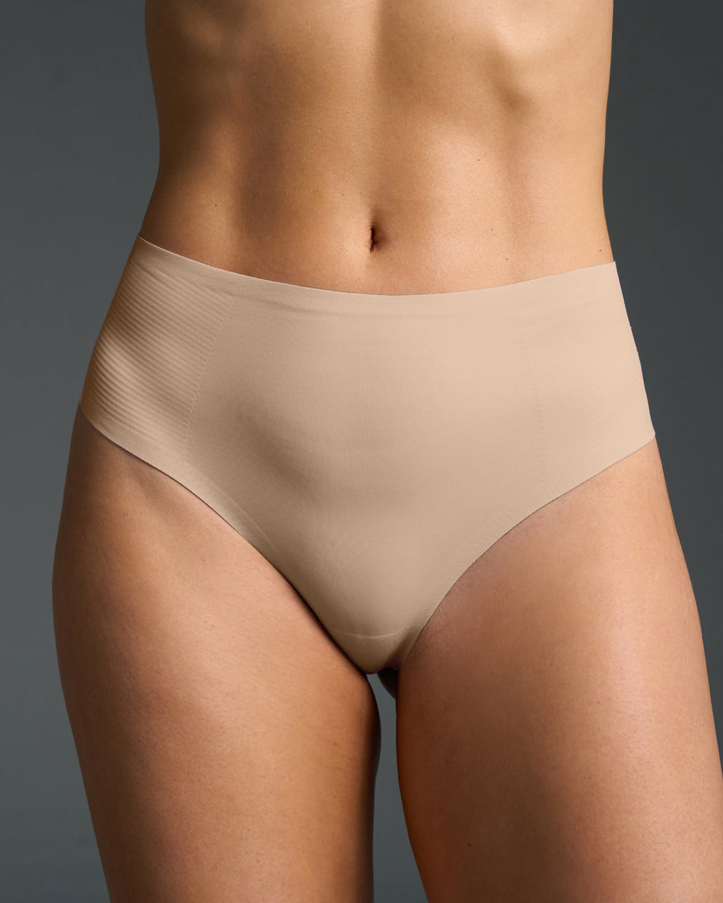 Eby Bra High Waisted Thong - Slip-Proof Flocking