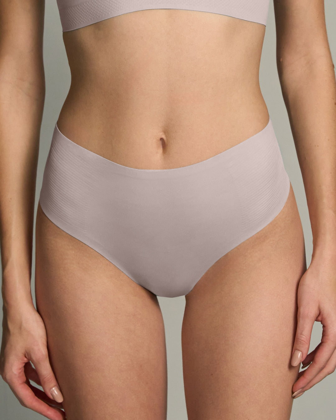 Eby Bra High Waisted Thong - Slip-Proof Flocking