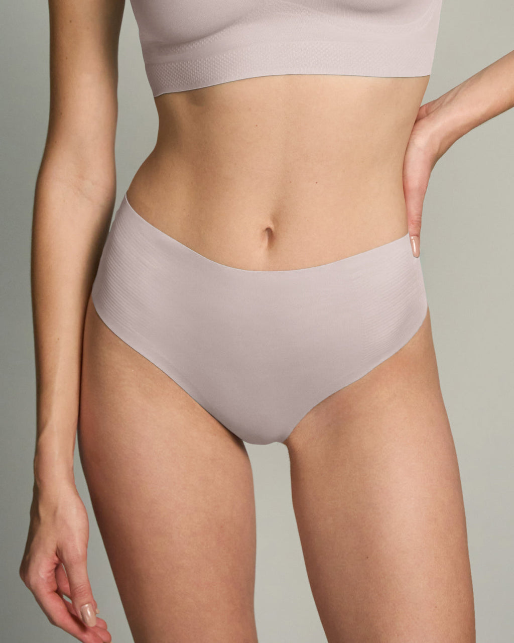 Eby Bra High Waisted Thong - Slip-Proof Flocking