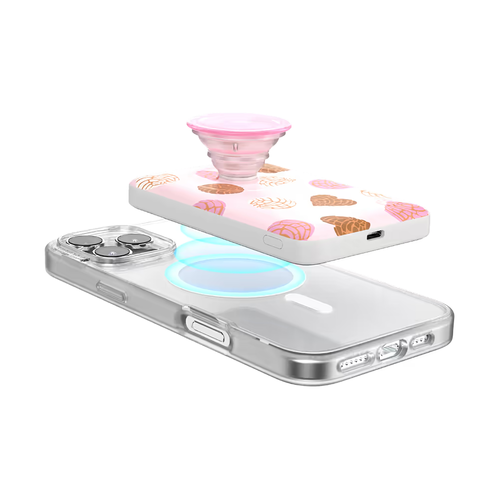 PopSockets Conchas Pink - MagSafe PowerPack