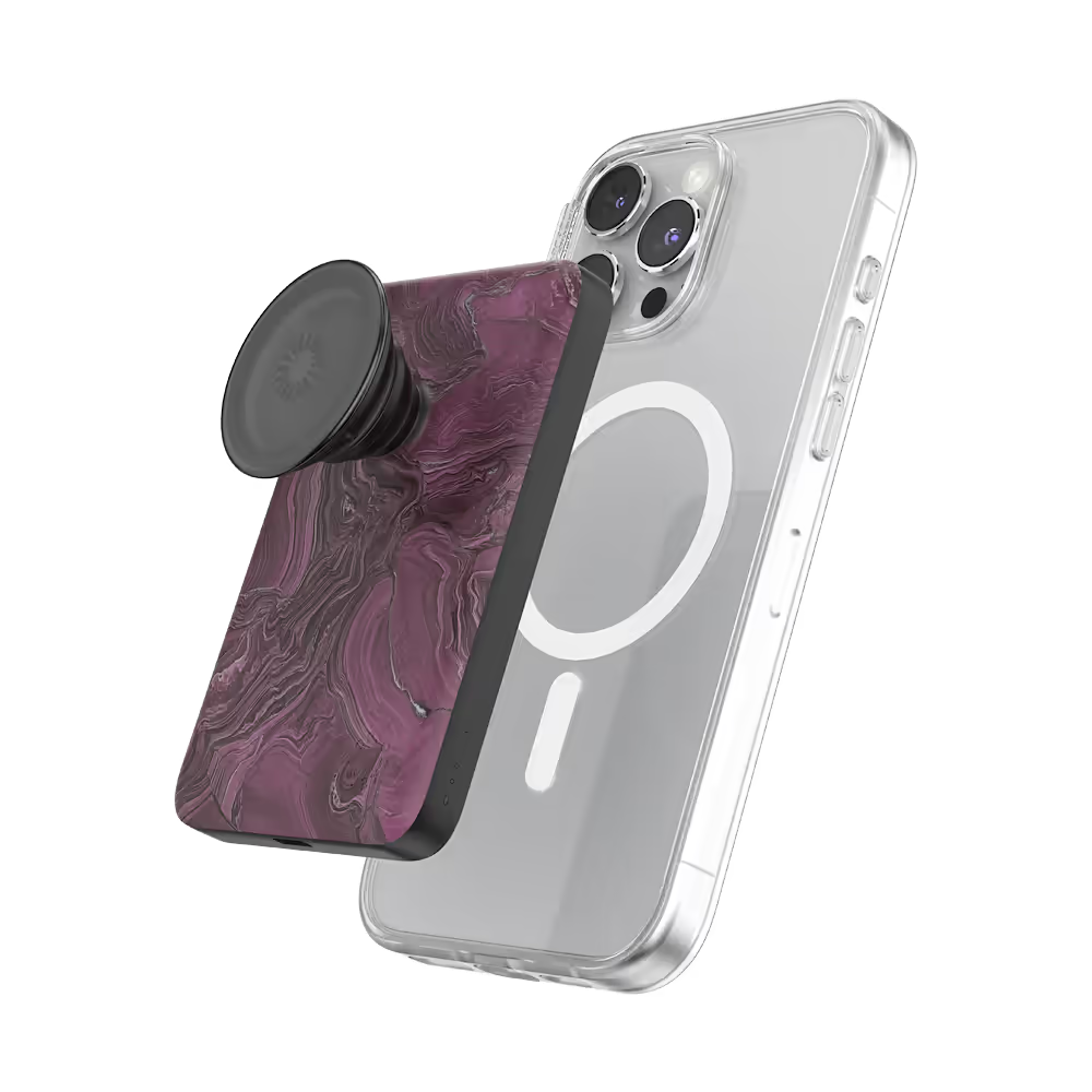 PopSockets Burgundy Vein - MagSafe PowerPack