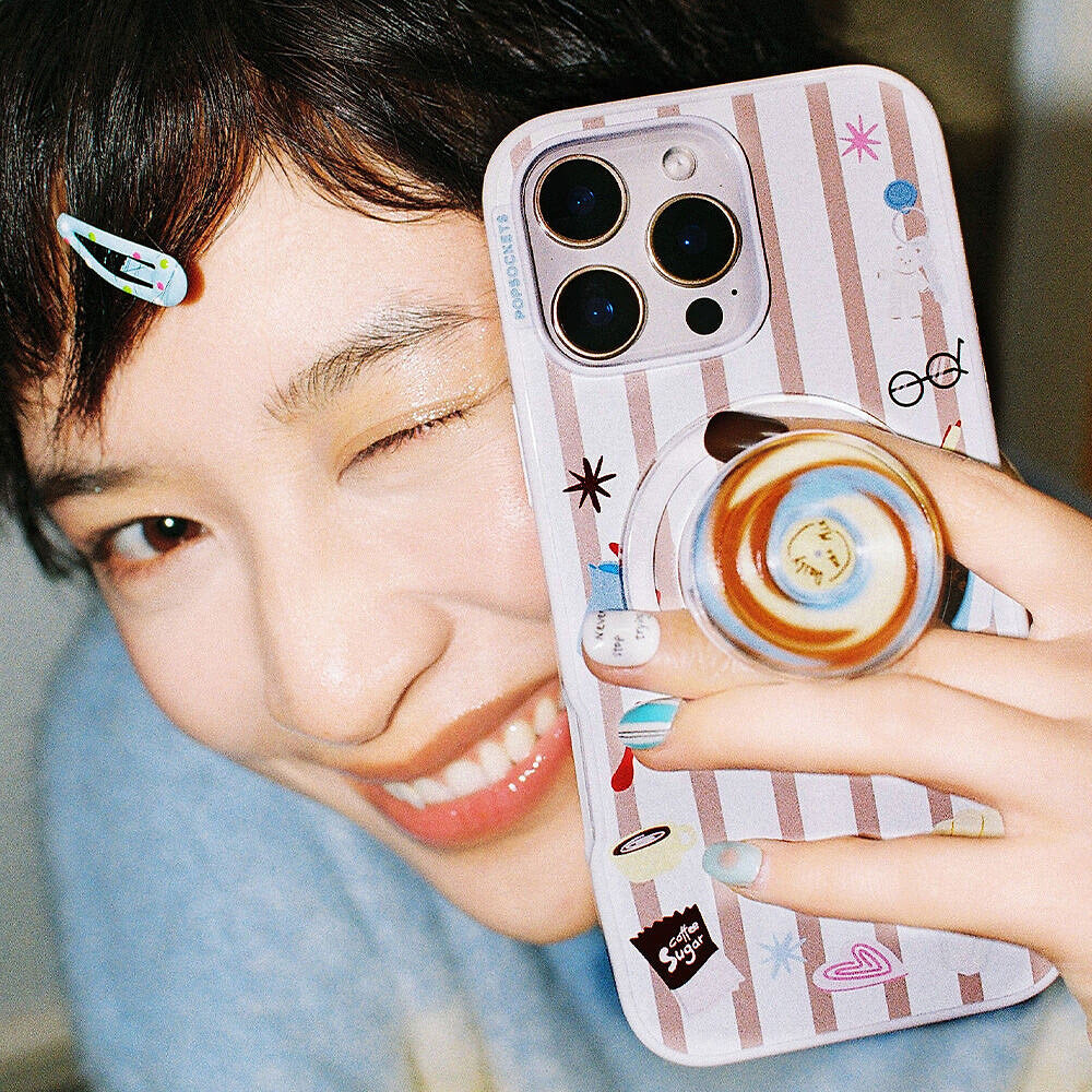 PopSockets Winter Blue-White - MagSafe Case 1