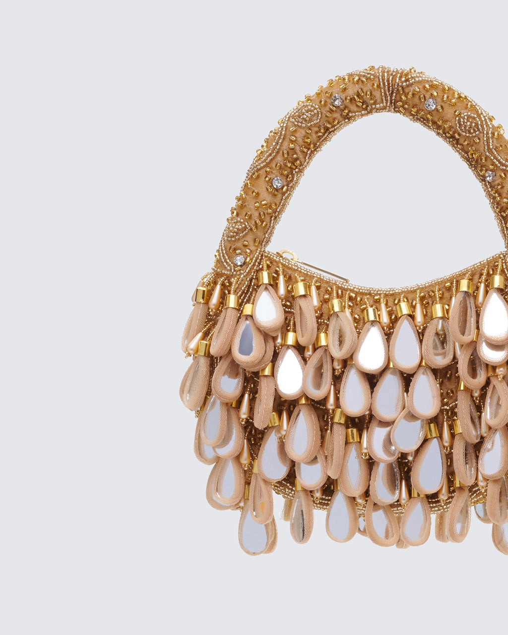 Finesse Rania Gold Raindrop Mirror Bag
