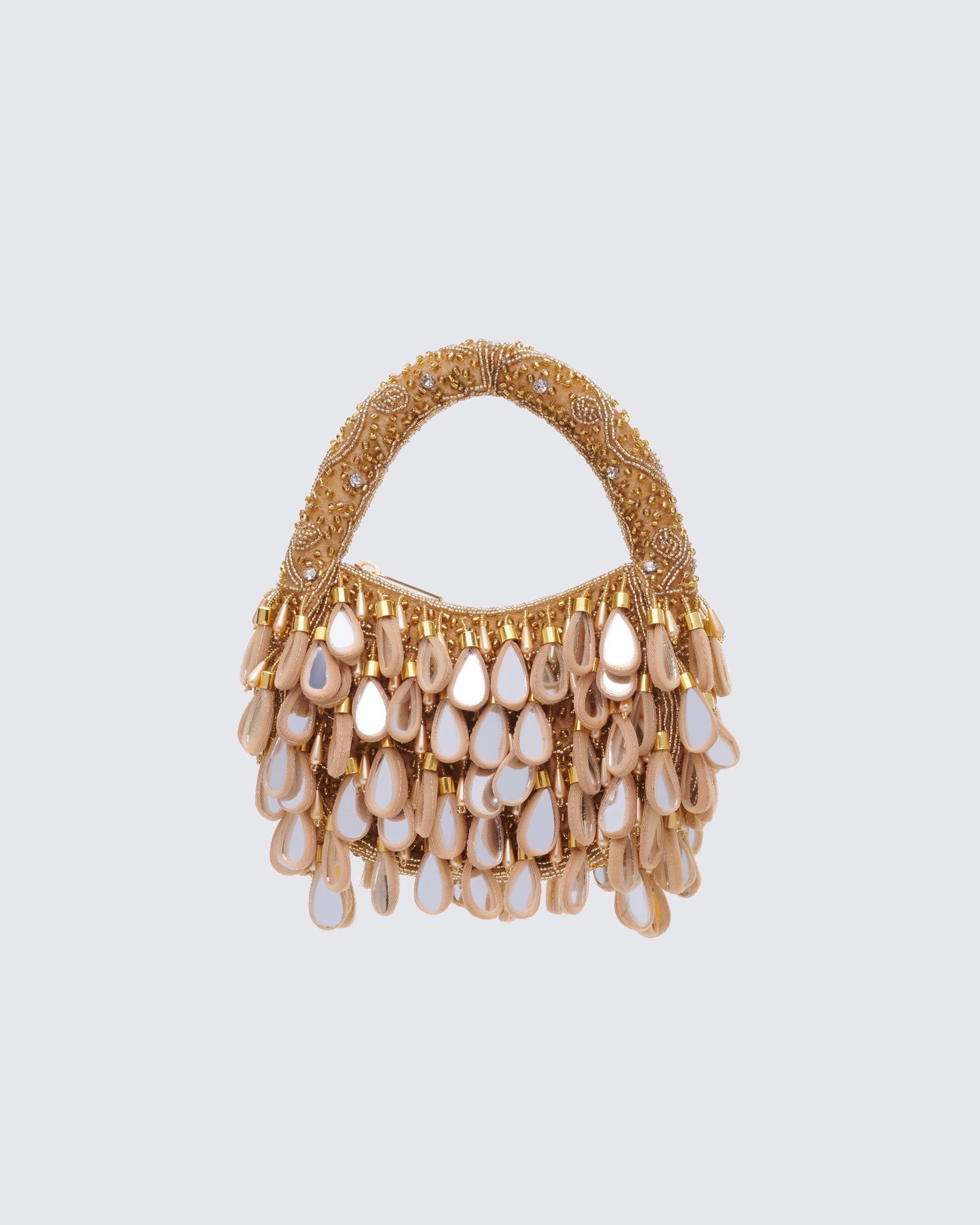 Finesse Rania Gold Raindrop Mirror Bag