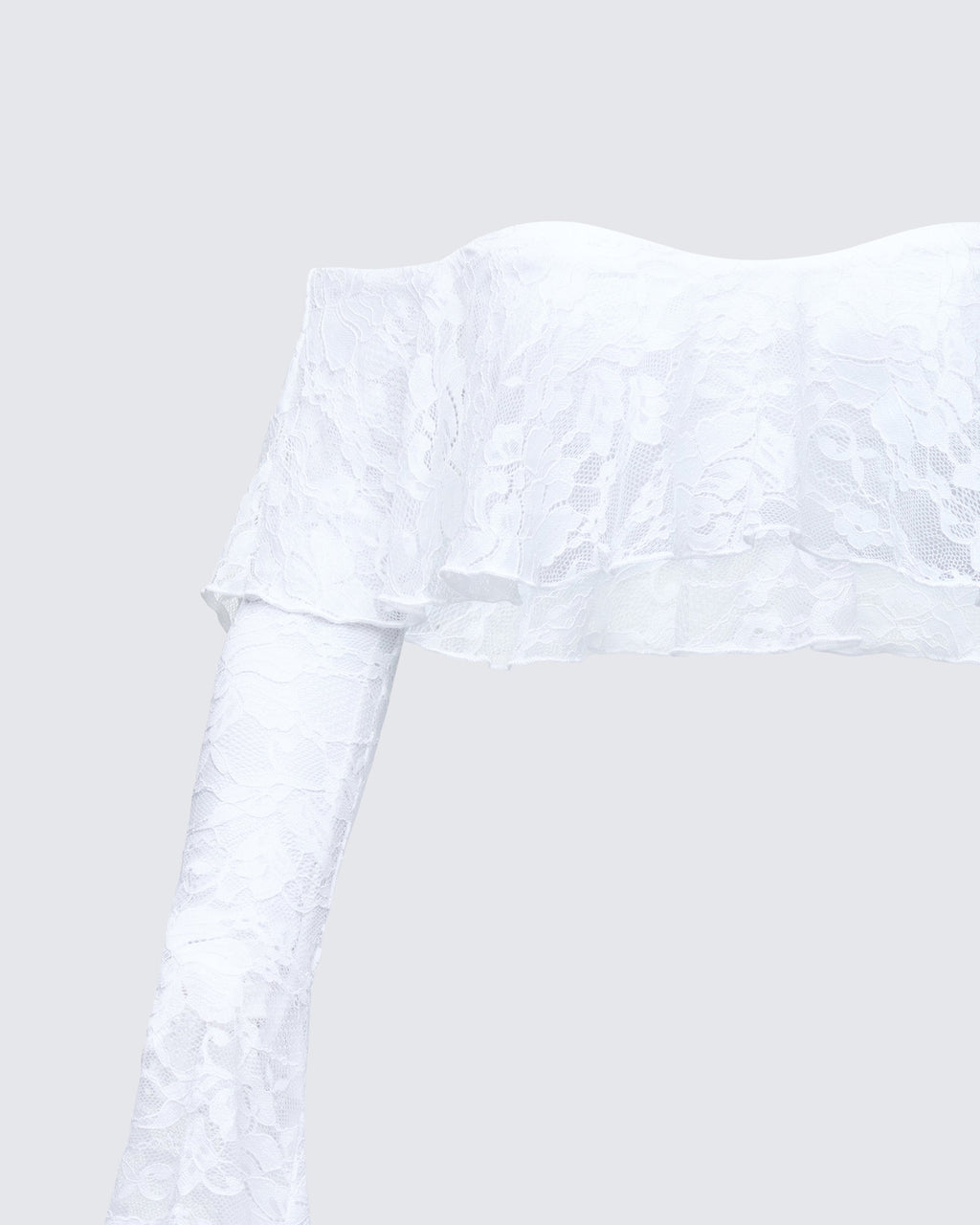 Finesse Rina Lace Ruffle Bandeau Top
